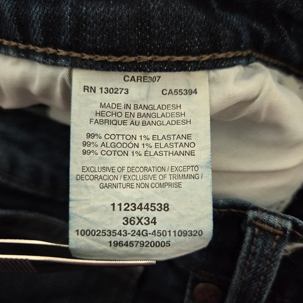 Wrangler 20X Jeans Dark Blue Straight Leg Western Denim Mens 36x34